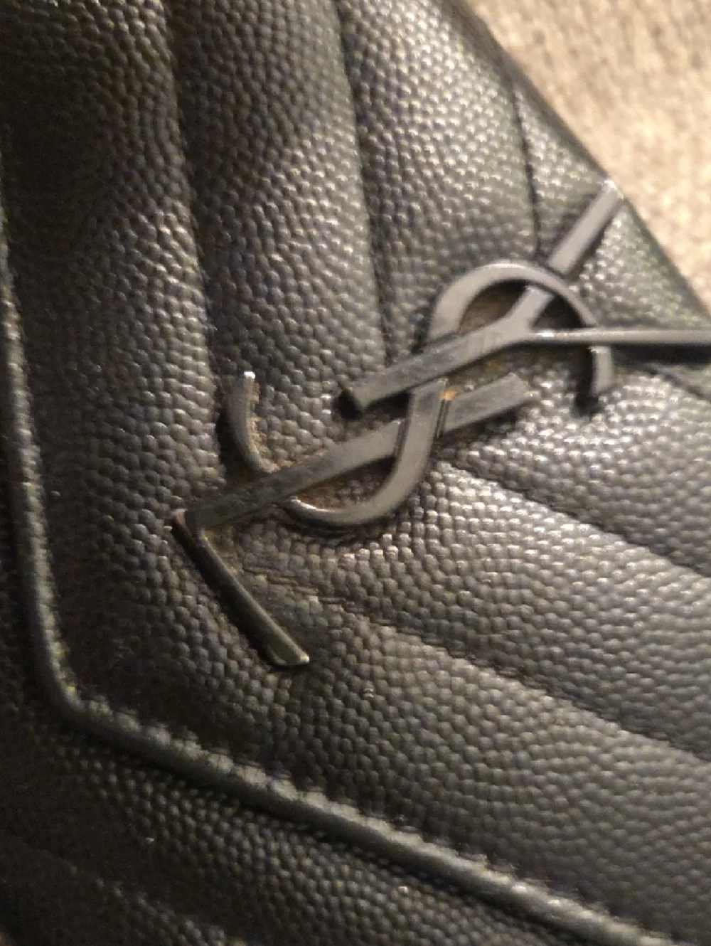 Saint Laurent Black Quilted Mini Wallet with Matte Logo - Picture 3 of 13